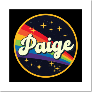 Paige // Rainbow In Space Vintage Style Posters and Art